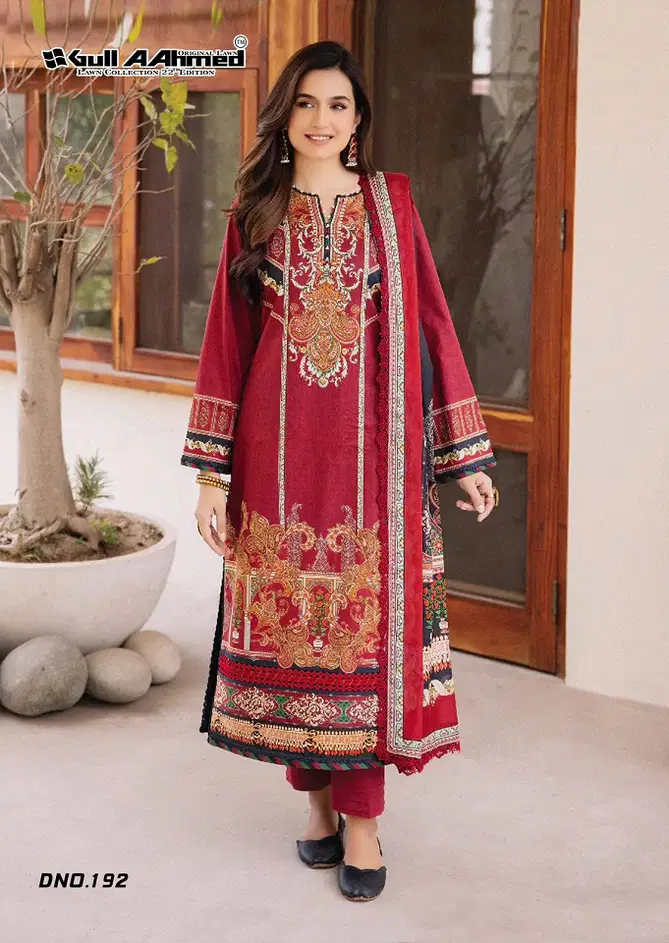 Gullahmed Lawan Vol 22 Lawn Cotton Pakistani Dress Material Wholesale Price In Surat